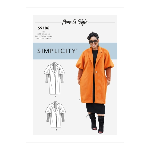 Naiste mantel ja jakk, Simplicity Sewing Pattern S9186H5