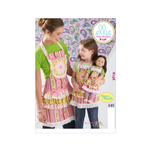 Põlled naistele, tüdrukutele ja nukkudele, Kwik Sew K0136