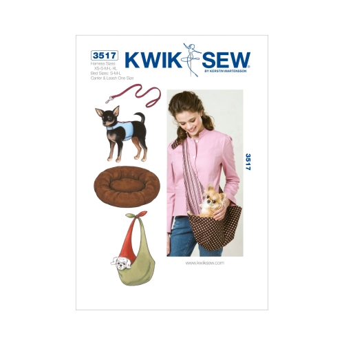 Harness, Leash, Bed ja Carrier, Kwik Sew K3517