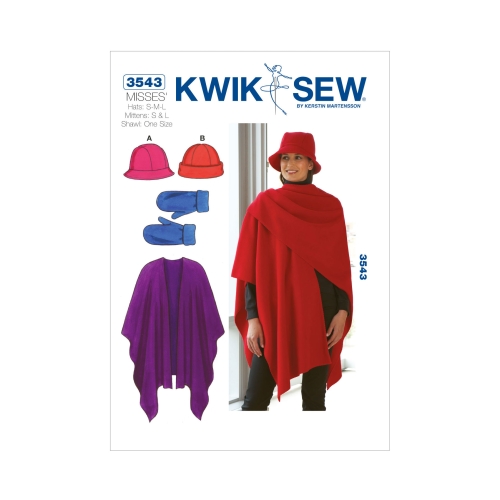 Mütsid, käpikud ja sall, Kwik Sew K3543