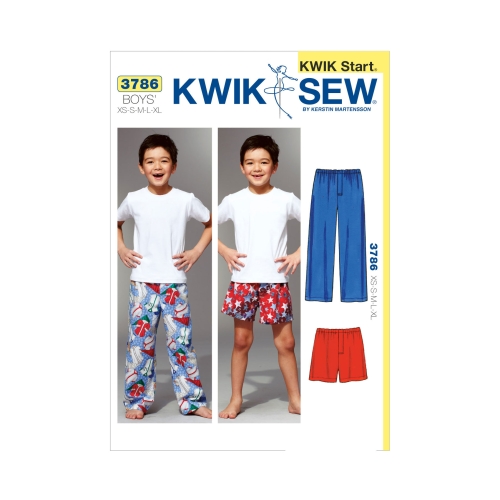 Magamispüksid ja lühikesed püksid, Kwik Sew K3786