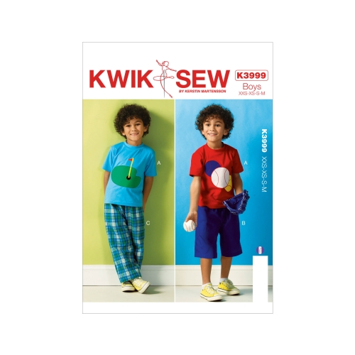 Poiste topp, lühikesed püksid ja püksid, Kwik Sew K3999