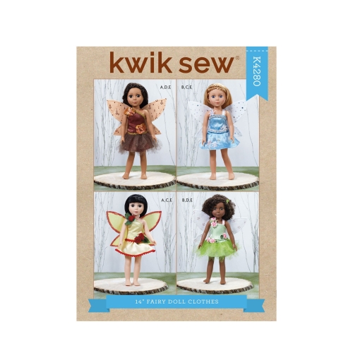 36 cm pikkuse nuku riided, Kwik Sew K4280