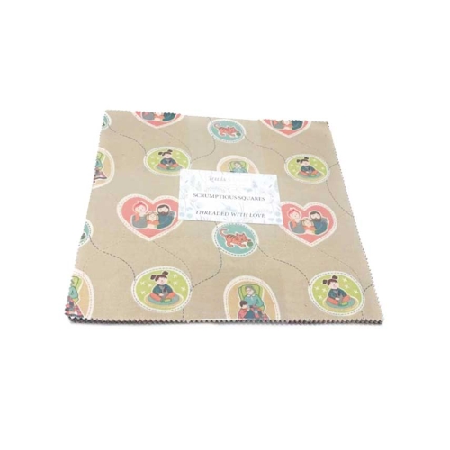 Kangaruutude komplektid lapitehnikaks, Threaded With Love Charming Squares, 13 cm x 13 cm ( 5" x 5")