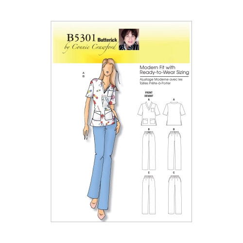 Ompelukaavat: Misses', sizes: Women's Top and Pants, Butterick B5301