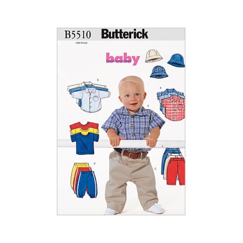 Beebide särk, T-särk, püksid ja müts, Butterick B5510