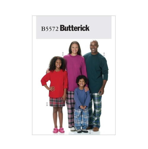 Ompelukaavat: Misses', sizes: Men's, sizes: Children's, sizes: Boys', sizes: Girls' Top, Shorts and Pants, Butterick B5572