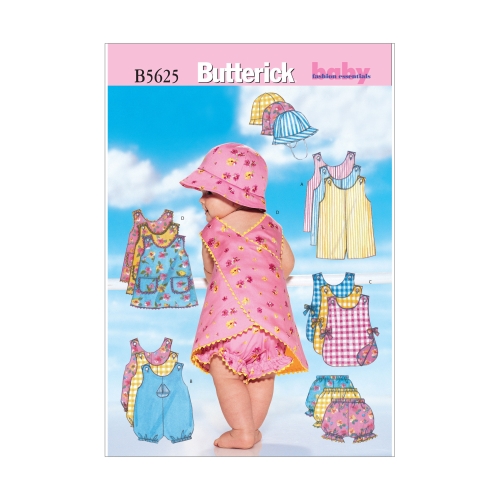 Beebide bodi, džemper, sipukad ja müts, Butterick B5625