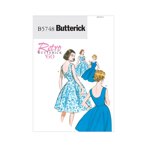 Naiste, väikesekasvuliste Petite naiste kleit, Butterick B5748