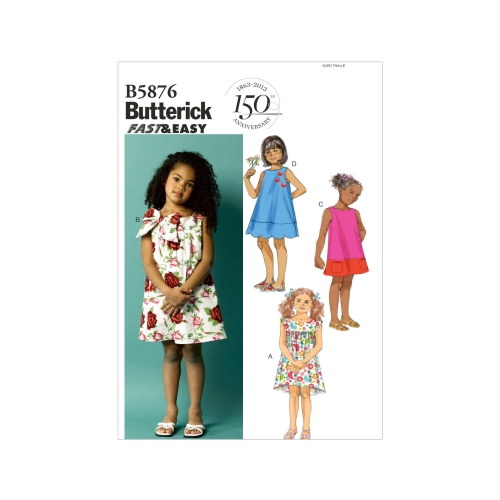 Ompelukaavat: Toddlers', sizes: Children's Dress, Butterick B5876