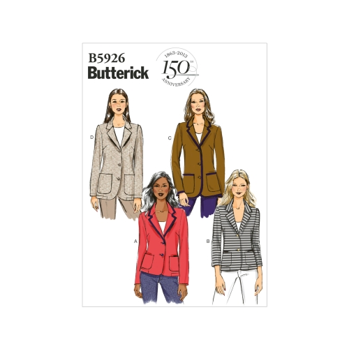 Naiste, väikesekasvuliste Petite naiste jakk, Butterick B5926