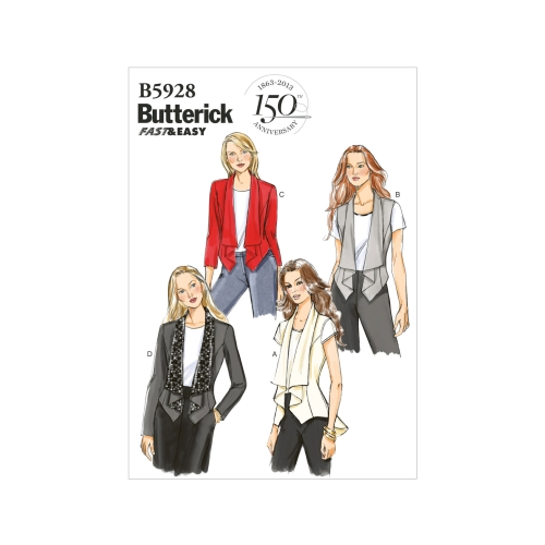 Naiste vest ja jakk, Butterick B5928