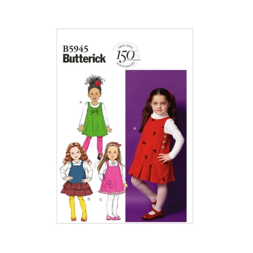 Ompelukaavat: Children's, sizes: Girls' Jumper, Butterick B5945