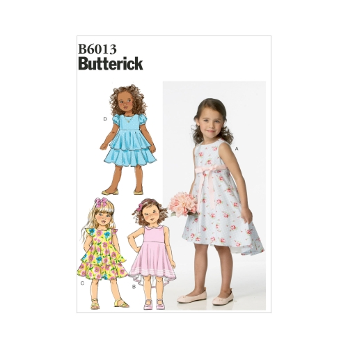 Ompelukaavat: Children's, sizes: Girls' Dress, Butterick B6013