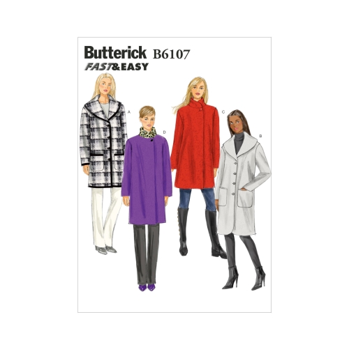 Naiste mantel, Butterick B6107