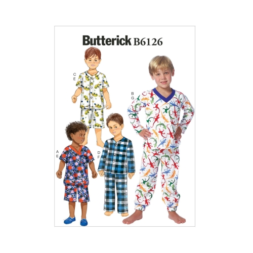 Ompelukaavat: Children's, sizes: Boys' Top, Shorts and Pants, Butterick B6126