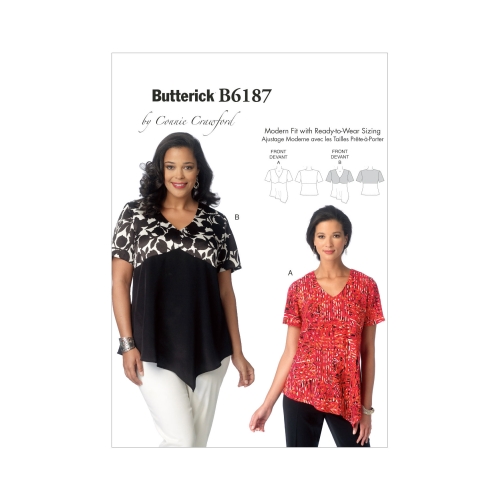 Ompelukaavat: Misses', sizes: Women's Top, Butterick B6187