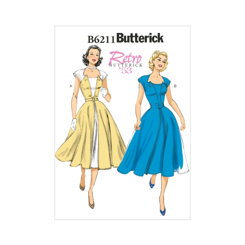 Naiste kleit ja vöö, Butterick B6211