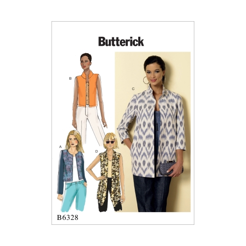 Naiste eest avatavad jakid, Butterick B6328