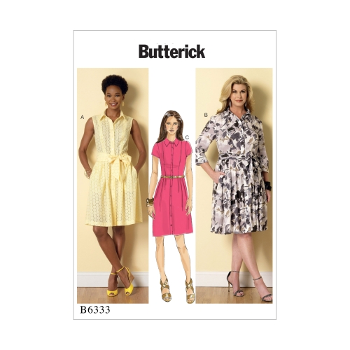 Naiste, Miss Petite, Women Petite särkkleit ja lint, Butterick B6333