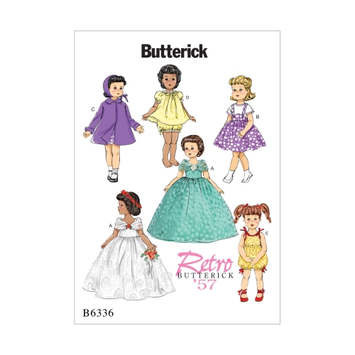 Выкройка: Retro Outfits for 45 cm (18") Doll, Butterick B6336OSZ