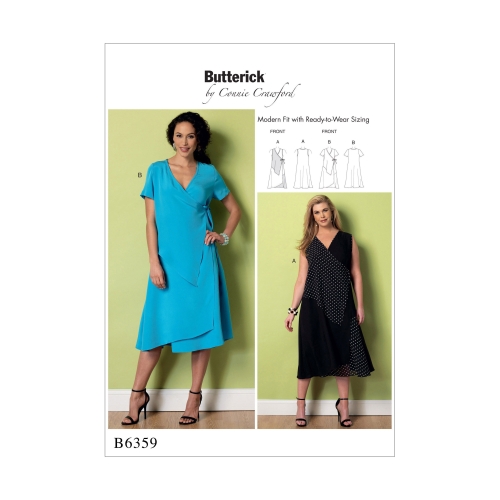 Naiste hõlmikkleidid rüüdega, Butterick B6359