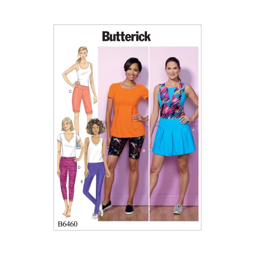 Naiste volditud lühike seelik, ja lühikesed püksid ja püksid, Butterick B6460