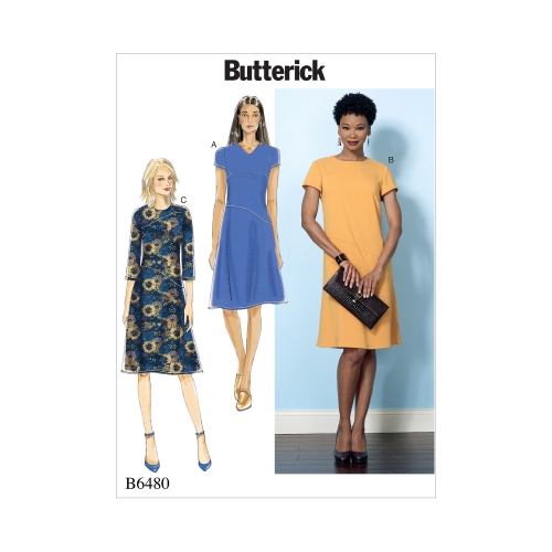 Naiste kleidid käisevariatsioonidega, Butterick B6480