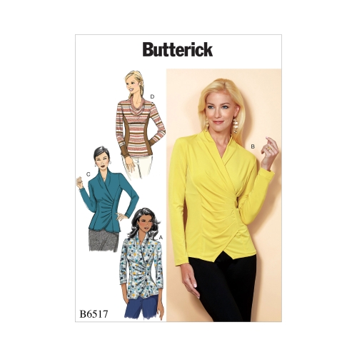 Ompelukaavat: Misses' Top with Pleat and Options, Butterick B6517