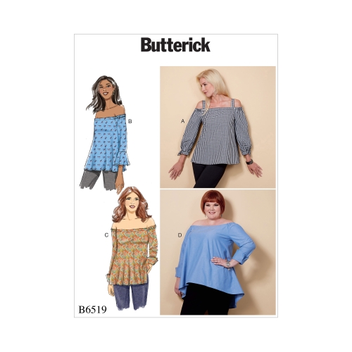 Ompelukaavat: Misses' Off-the-Shoulder Top, Butterick B6519