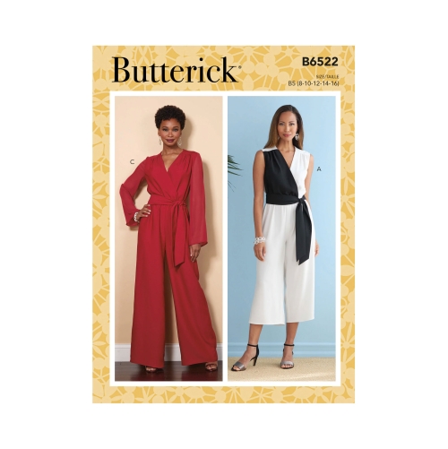 Naiste pükskostüüm ja lint, Butterick B6522
