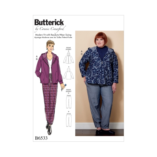 Naiste jakk ja püksid, Butterick B6533