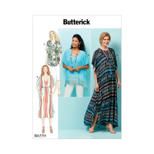 Ompelukaavat: Misses' Top, Tunic and Caftan, Butterick B6559