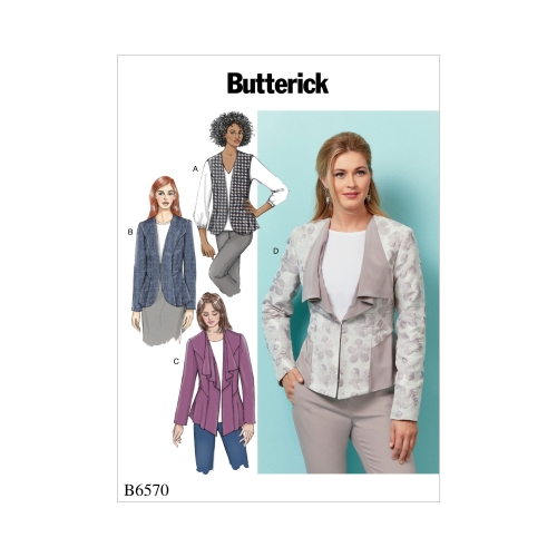 Naiste vest ja jakk, Butterick B6570