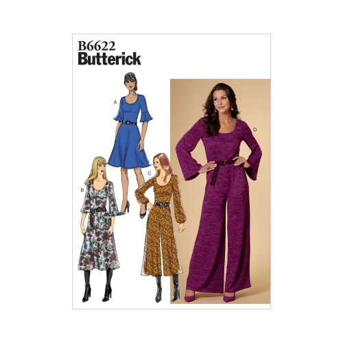 Misses kleit ja pükskostüüm, Butterick B6622