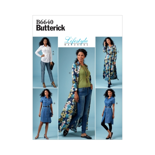 Naiste, väikesekasvuliste Petite naiste topp, kleit ja püksid, Butterick B6640