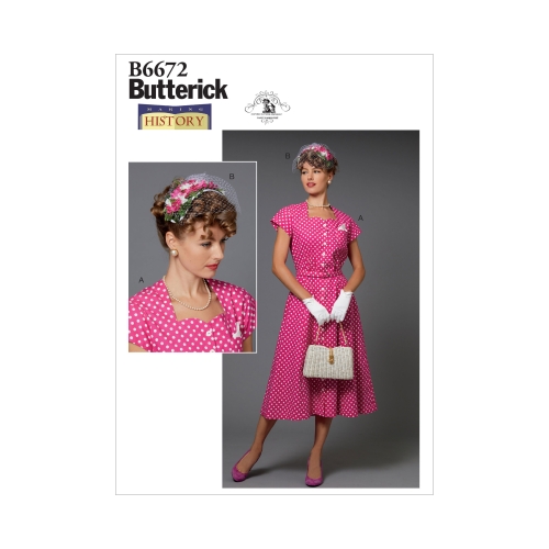 Ompelukaavat: Misses' Costume and Hat, Butterick B6672