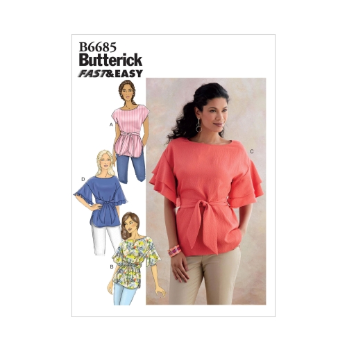 Ompelukaavat: Misses' Top and Sash, Butterick B6685