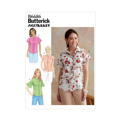 Ompelukaavat: Misses' Top, Butterick B6686