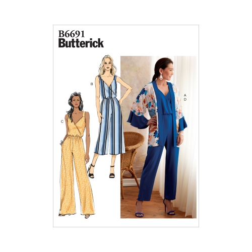 Naiste jakk ja pükskostüüm, Butterick B6691