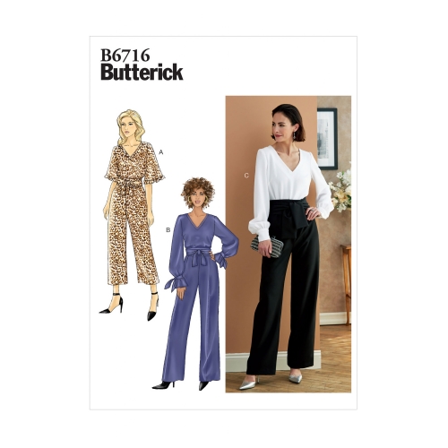 Naiste pükskostüüm ja lint, Butterick B6716
