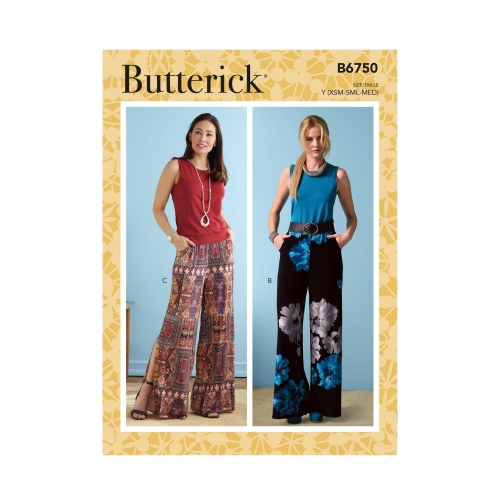 Ompelukaavat: Misses' Elastic-Waist Shorts and Pants, Butterick B6750