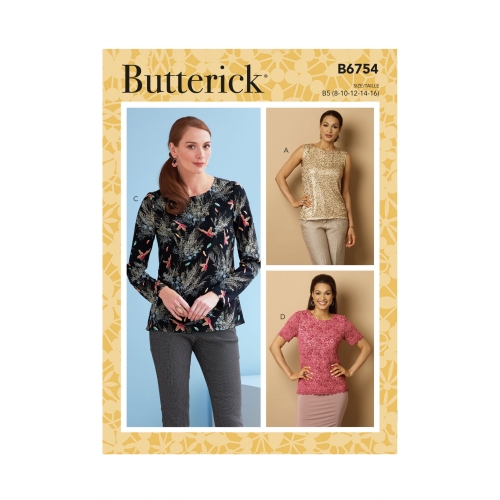 Ompelukaavat: Misses' Keyhole-Closure Tops, Butterick B6754