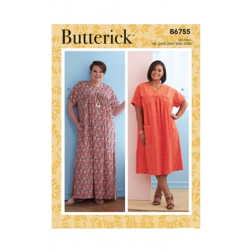 Ompelukaavat: Misses' Asymmetrical-Detail Tunics, Butterick B6755