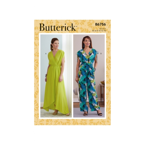 Naiste kleit, pükskostüüm ja lint, Butterick B6756