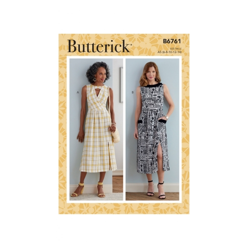Naiste ja väikesekasvuliste Petite naiste kleit, Butterick B6761