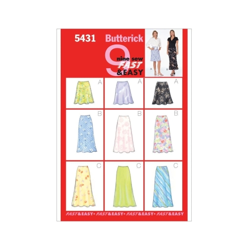 Naiste, väikesekasvuliste Petite naiste seelik, Butterick B5431