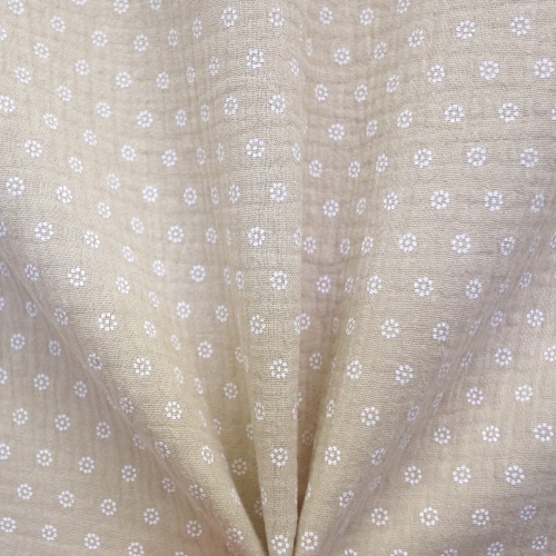 Lillemustriga, pehme puuvillane, kergelt kortsuline musliinkangas, 135cm, 7002