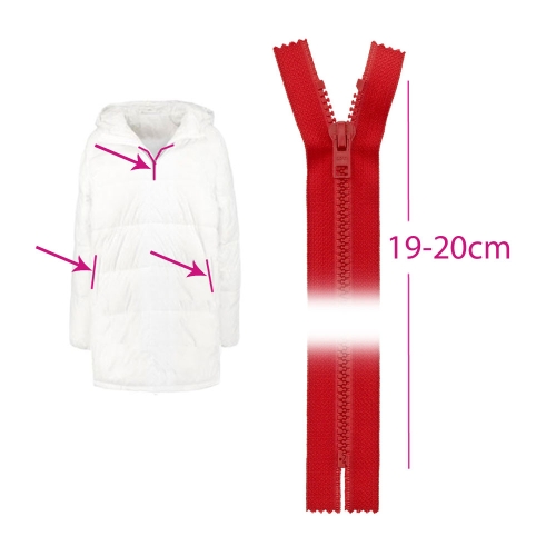 Alt kinnised plast-hammaslukud, traktorlukud, 6 mm hammastik, 19 cm-20 cm