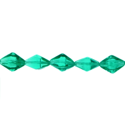 Rombikujuline kandiline pikuti läbistatud auguga 15x10mm läbipaistev klaashelmes 